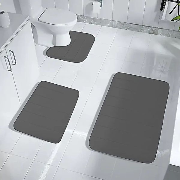 OKWISH Badematte 3er Badematten Set Badvorleger günstig online kaufen