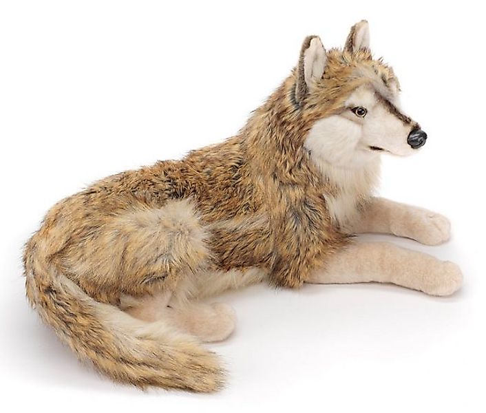 Uni-Toys Kuscheltier Wolf, liegend - 100 cm (Länge) - Plüsch-Wolf, Lupus - günstig online kaufen