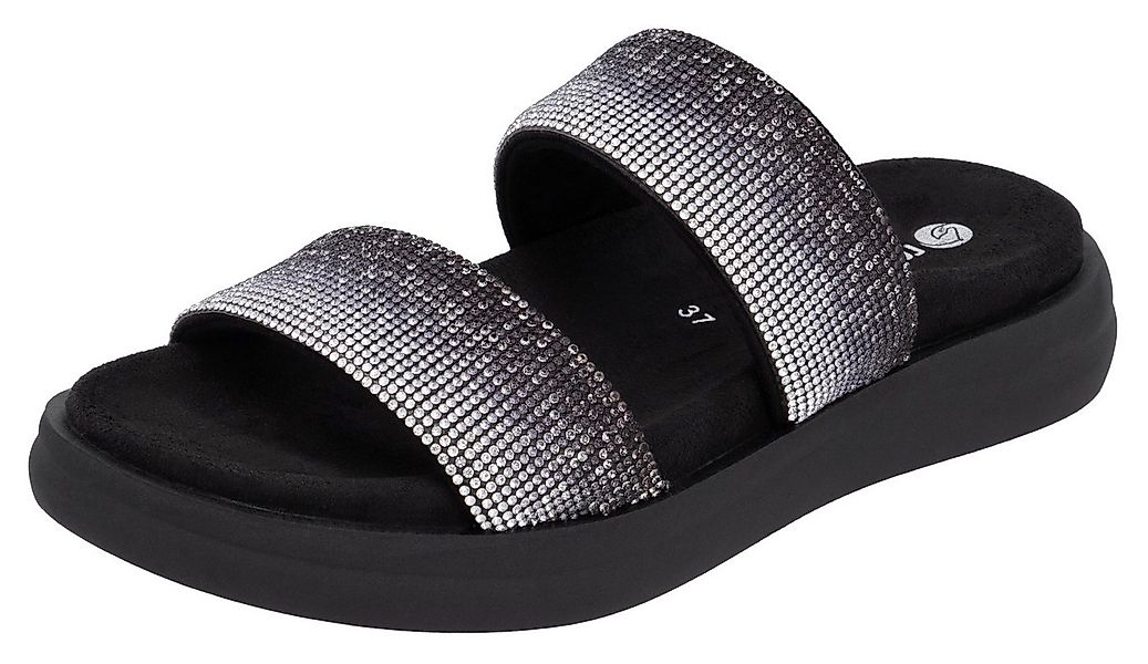 Remonte Pantolette, Plateau, Sommerschuh, Schlappen mit funkelenden Strasss günstig online kaufen