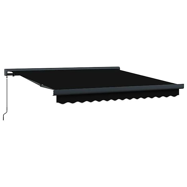 vidaXL Einziehbare Markise Schwarz 300 x 250 cm Stoff und Metall 3330047 günstig online kaufen
