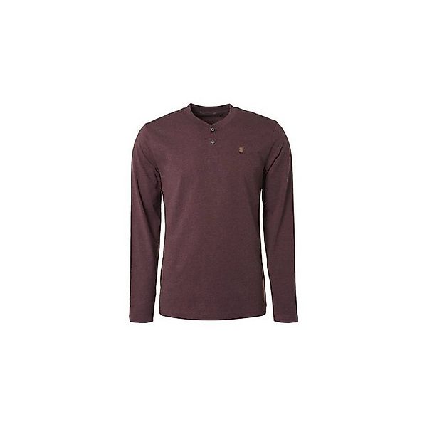 NO EXCESS Langarmshirt ’Knopfleisten Langarmshirt für Herren in bordeaux’ ( günstig online kaufen