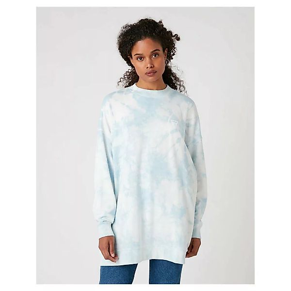 Wrangler Oversized Sweatshirt M Blue Tie Dye günstig online kaufen