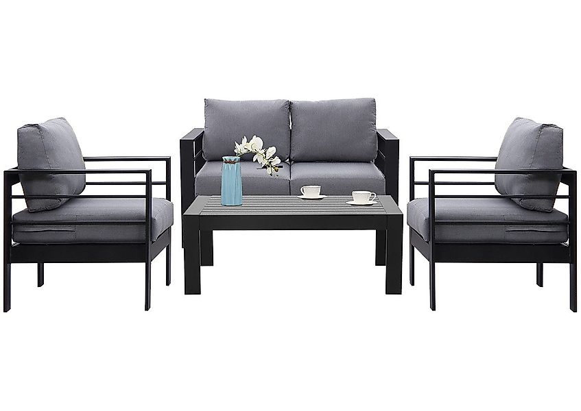 MeXo Gartenlounge-Set XXL Gartenmöbel Set Aluminium günstig online kaufen