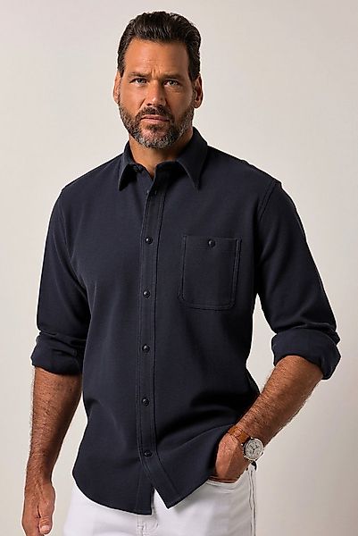 JP1880 Businesshemd Piqué-Hemd Langarm Kentkragen Modern Fit günstig online kaufen
