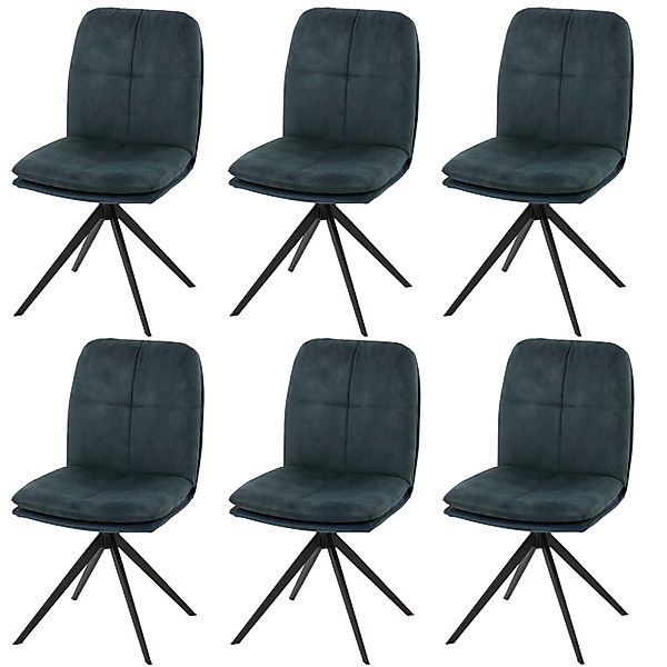 MCW Esszimmerstuhl M68 6er-Set Blau günstig online kaufen