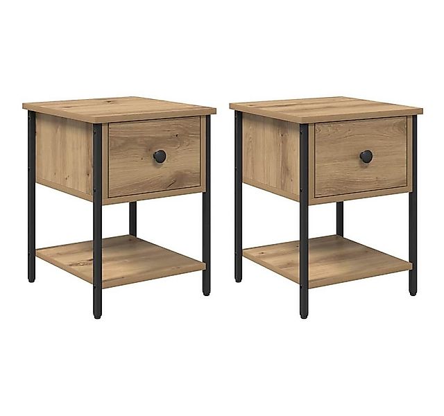 vidaXL Nachttisch Nachttisch 2 pcs Artisan-Eiche 34 x 35,5 x 45 cm Holzwerk günstig online kaufen