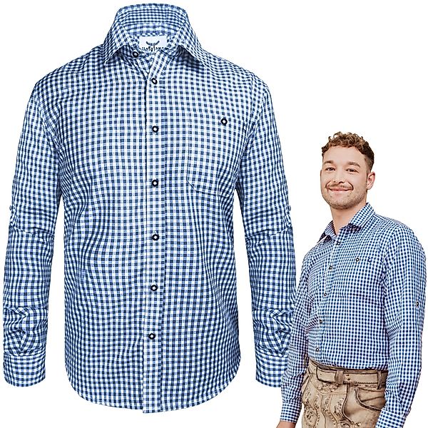 HOFGLANZ Trachtenhemd Traditionelles Trachtenhemd Herren Langarm günstig online kaufen