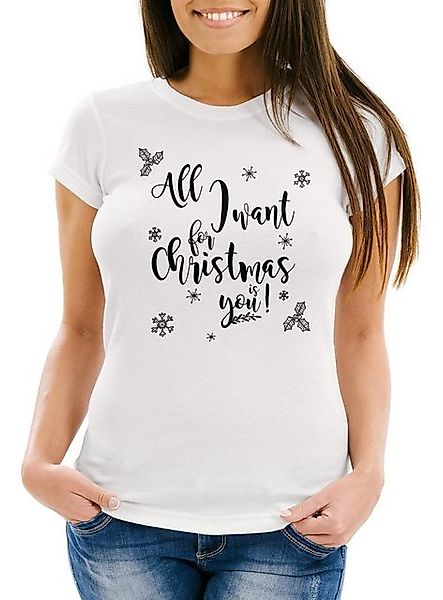 MoonWorks Print-Shirt Damen T-Shirt all I want for Christmas is you Moonwor günstig online kaufen
