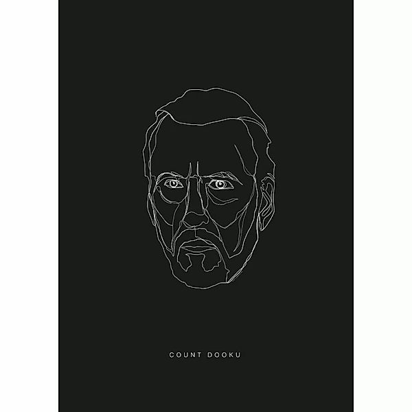 Komar Poster Star Wars Lines Dark Side Dooku Star Wars B/L: ca. 50x70 cm günstig online kaufen