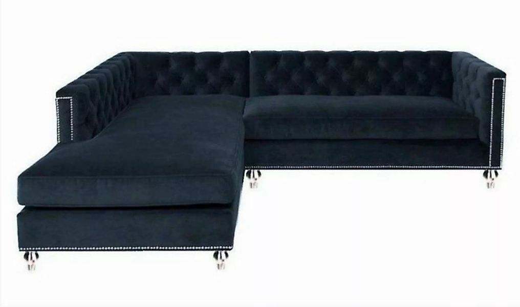 JVmoebel Ecksofa Luxus Graues Ecksofa Wohnlandschaft Couch Eckgarnitur Samt günstig online kaufen