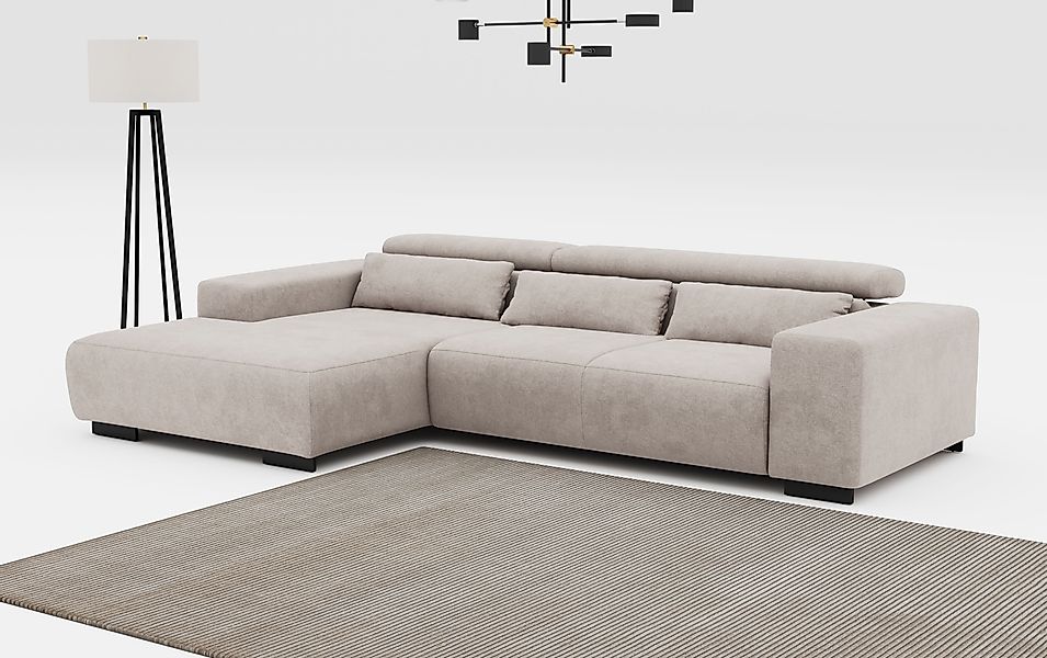 COTTA Ecksofa "Side L-Form, mit Kopfteilverstellung & 3 Nierenkissen", opti günstig online kaufen
