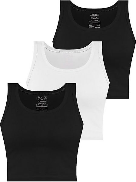 Janice Tanktop 3 x Damen crop günstig online kaufen