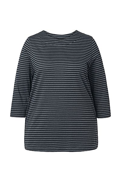 Ulla Popken Longsleeve Shirt Ringel A-Linie günstig online kaufen