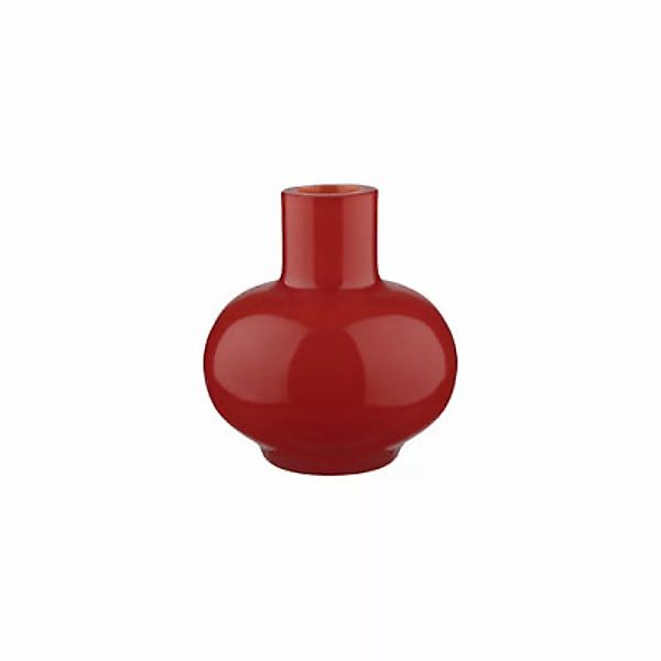 Vase Mini glas rot / Ø 5,5 x H 6 cm - Marimekko - Rot günstig online kaufen