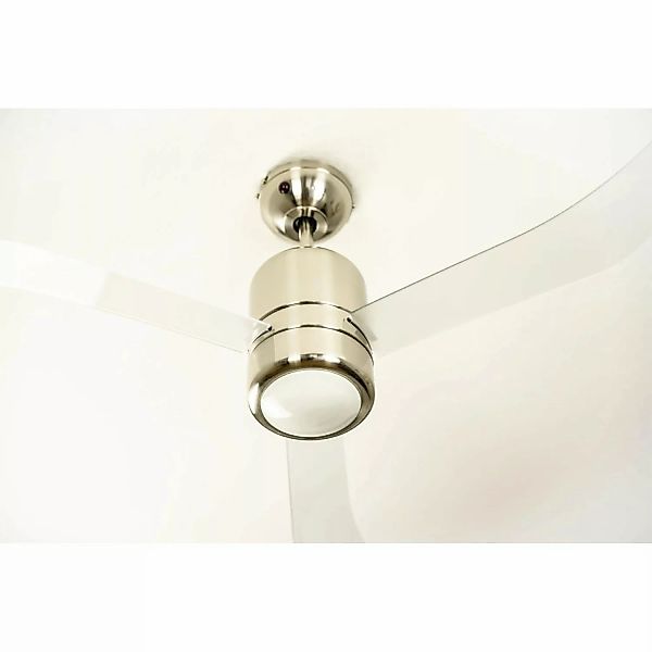 AIRERYDER Deckenventilator Loft Nickel - Transparent 112 cm mit Beleuchtung günstig online kaufen