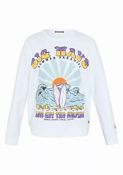 Chiemsee Sweatshirt Sweatshirt mit Surf-Motiv und -Schriftzügen 1 günstig online kaufen