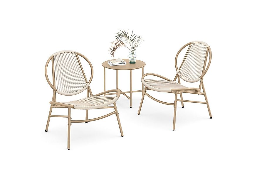 SONGMICS Gartenlounge-Set, (3-tlg., 2 Stühle, 1 Beistelltisch), Gartenmöbel günstig online kaufen