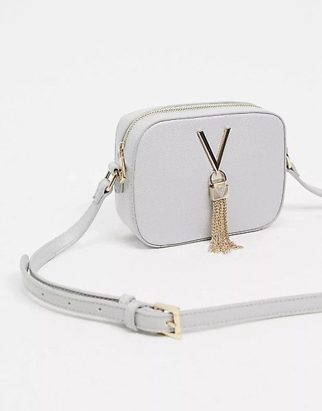Valentino Bags – Divina – Kameratasche zum Umhängen mit Quaste in Grau günstig online kaufen