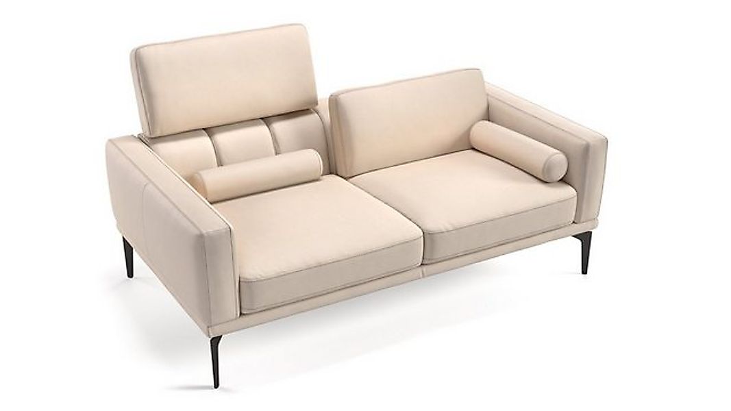Sofanella 2-Sitzer Leder BIANCO, Relaxsofa, Designsofa, Designer Couch, Ita günstig online kaufen
