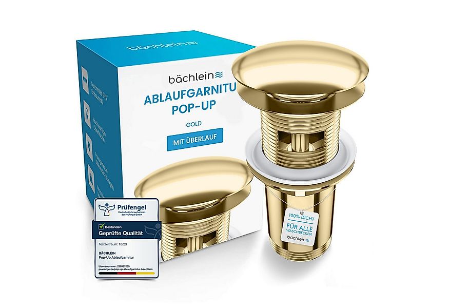 Bächlein Ablaufgarnitur Waschbeckenabfluss Pop Up (Waschbeckenstöpsel mit Ü günstig online kaufen