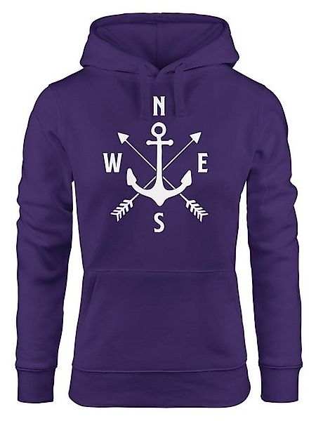 MoonWorks Hoodie Kapuzen-Pullover Damen Anker Kompass Arrows Hoodie Moonwor günstig online kaufen