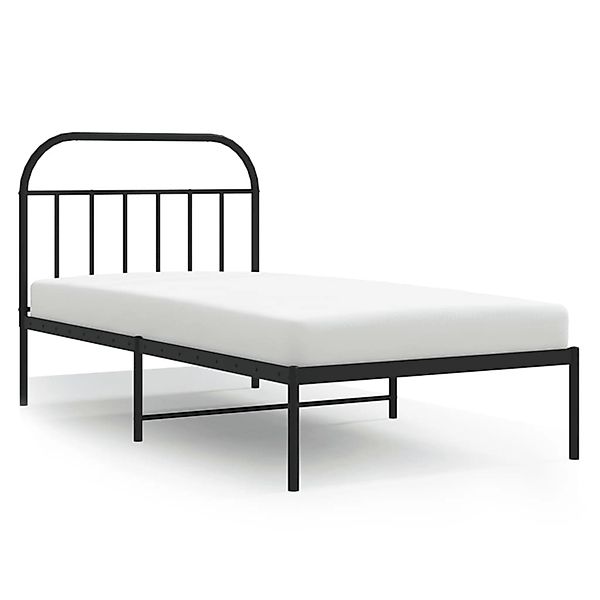 vidaXL Bettgestell mit Kopfteil Metall Schwarz 100x190 cm Modell 111797340 günstig online kaufen