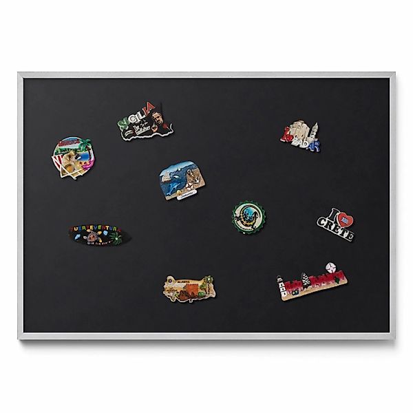 Tulup Magnettafel Metall Magnettafel Gerahmt Farbe Schwarz 100x70 cm Magnet günstig online kaufen