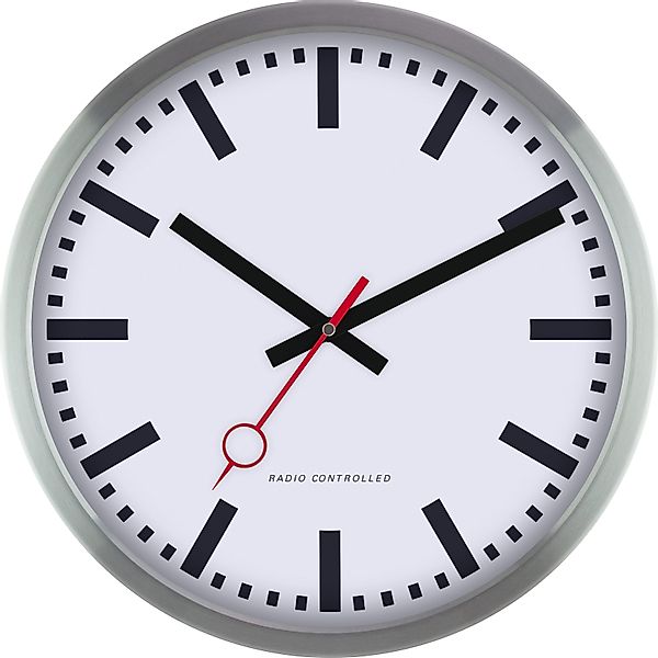 EUROTIME Funkwanduhr 59530 Bahnhofsdesign mit Kellensekunde, schleichende S günstig online kaufen