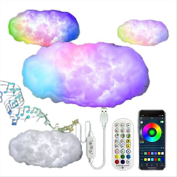JOYOLEDER LED Kugelleuchte Simulation Wolke Pendelleuchte günstig online kaufen