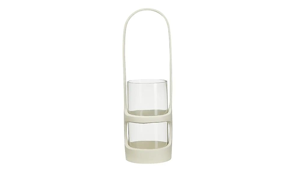 HOME STORY Windlicht mit Glaseinsatz   ¦ creme ¦ Aluminium,Glas ¦ Maße (cm) günstig online kaufen