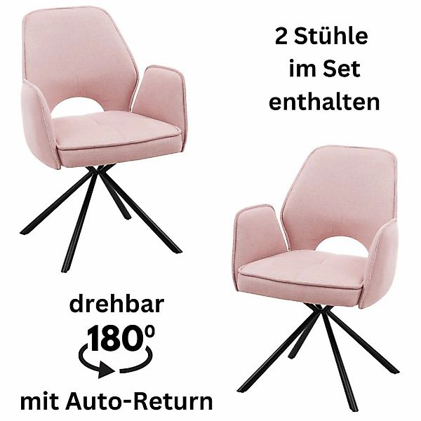 Stolkom Armlehnstuhl "Nele" (Set;Küche;Wohnzimmer) 2 Stk. Stoffbezug 180 gr günstig online kaufen