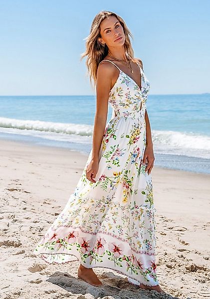 Cupshe Maxikleid Ärmelloses Oberteil mit floralem Print Gedrehtem V-Ausschn günstig online kaufen