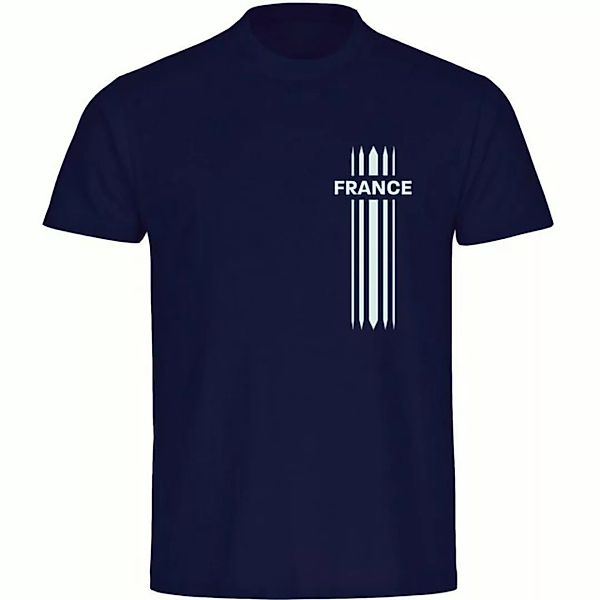 multifanshop T-Shirt Herren France - Streifen - Männer günstig online kaufen