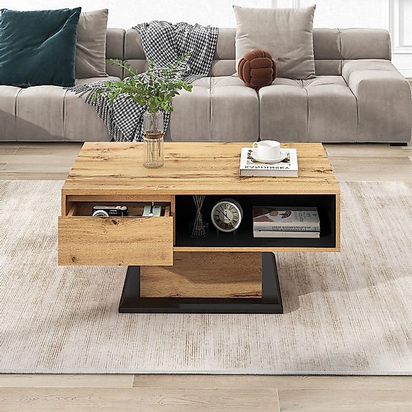 XDeer Couchtisch Couchtisch aus Holzmaserung, mit günstig online kaufen