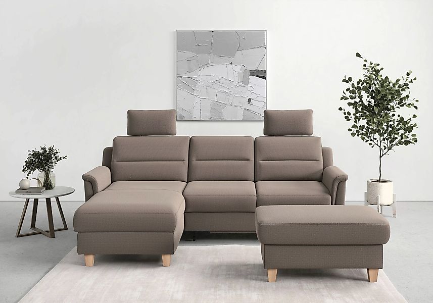 sit&more Ecksofa "Farö L-Form", inklusive Federkern, wahlweise mit Bettfunk günstig online kaufen