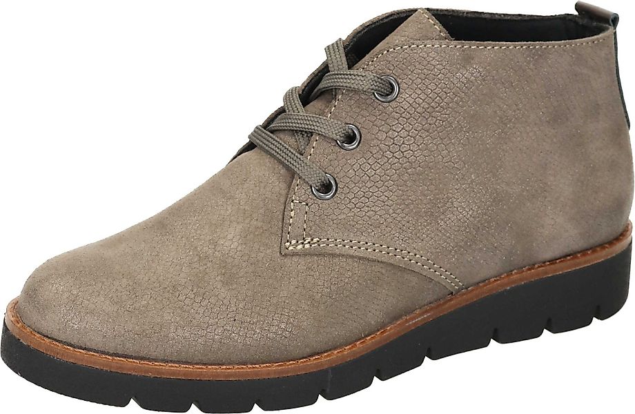 Comfortabel Stiefeletten Schnürstiefelette aus Nubukleder günstig online kaufen