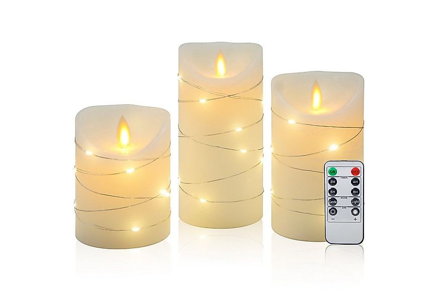 CCLIFE LED-Kerze LED Kerzen 3er 5er Set mit Fernbedienung Timer Funktion günstig online kaufen