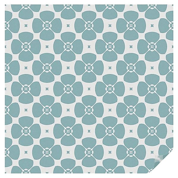 Tulup Buntglasfolie Blumensymmetrie Fensterfolie Buntglas 100x100 cm Weiß F günstig online kaufen