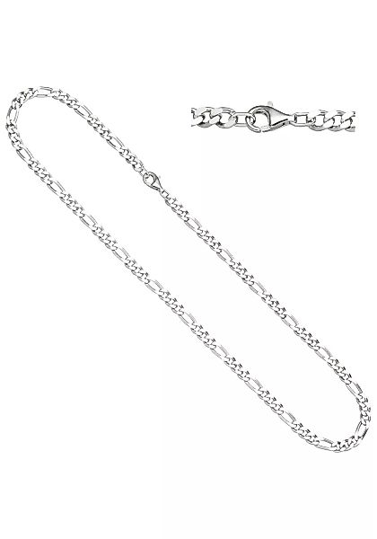 JOBO Silberkette, Figarokette 925 Silber diamantiert 60 cm günstig online kaufen
