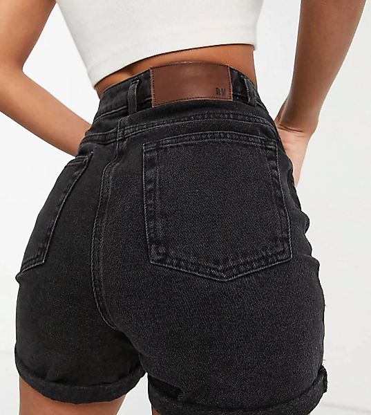 Reclaimed Vintage Inspired – Die 77er Mom-Shorts aus verwaschenem, schwarze günstig online kaufen