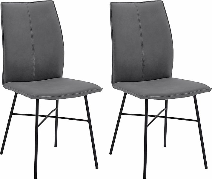 NIEHOFF SITZMÖBEL 4-Fußstuhl "Capri" (Set) 2 Stk.Bezug in Microfaser oder L günstig online kaufen