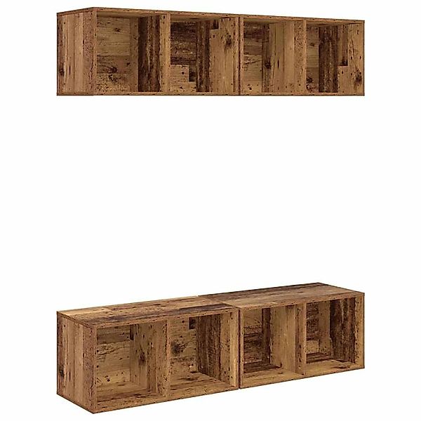 vidaXL Wand-TV-Schrank 4 Stk Altholz 37 x 37 x 72 cm Holzwerkstoff 3393531 günstig online kaufen