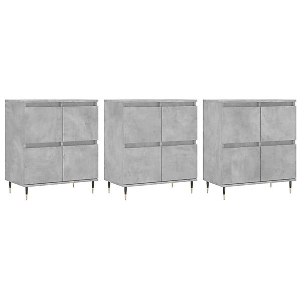 vidaXL Sideboards 3 Stk Betongrau Holzwerkstoff 3190193 günstig online kaufen