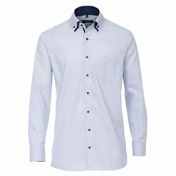 CASAMODA Langarmhemd Große Größen bügelfreies Langarmhemd blau-weiß Struktu günstig online kaufen