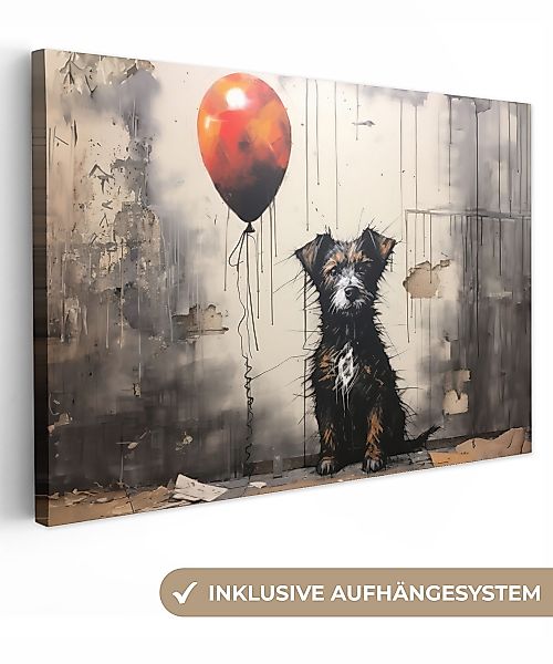 OneMillionCanvasses® Leinwandbild Graffiti - Hund - günstig online kaufen