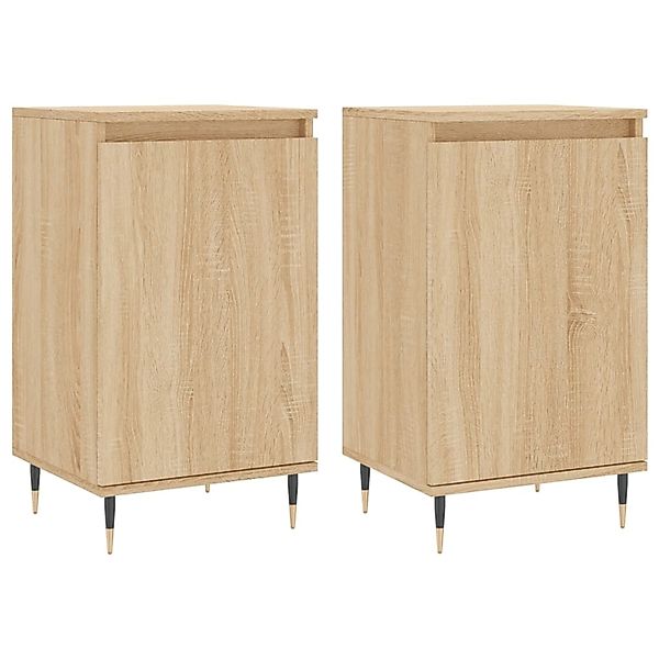 vidaXL Sideboards 2 Stk Sonoma-Eiche 40x35x70 cm Holzwerkstoff 831043 günstig online kaufen