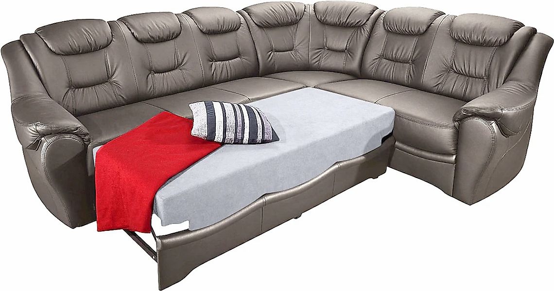 sit&more Ecksofa »Bellevue L-Form« wahlweise mit Bettfunktion günstig online kaufen
