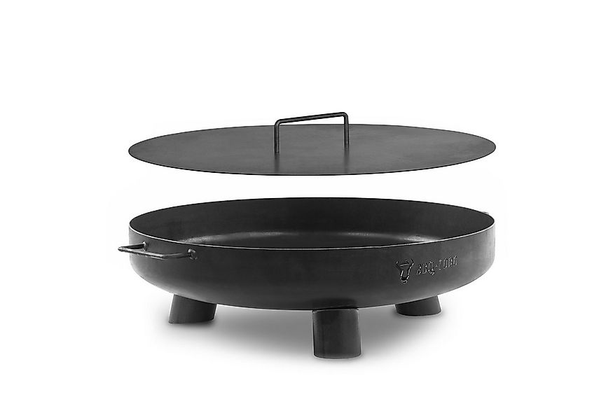 BBQ-Toro Feuerschale Feuerschale Ø 60 cm mit Deckel, Schwarz, Outdoor Dreib günstig online kaufen