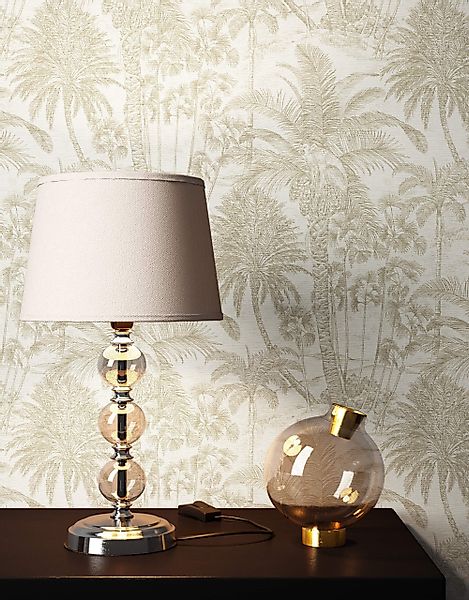 Newroom Vliestapete, Weiß Tapete Tropisch Dschungel günstig online kaufen