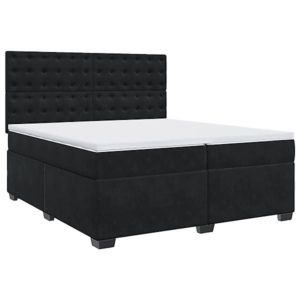 vidaXL Boxspringbett mit Matratze Schwarz 200x200 cm Samt2107173 günstig online kaufen